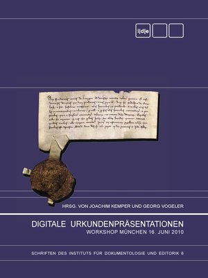 cover image of Digitale Urkundenpräsentationen
